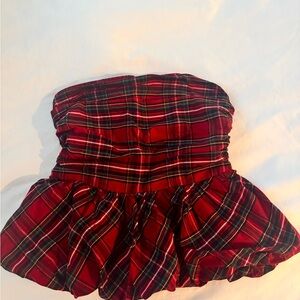 Plaid Red Bubble top